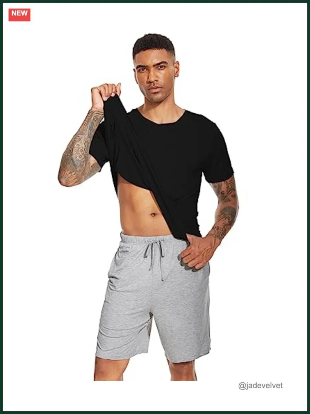 Men's Pajama Set Soft Short Sleeve Sleepwear Loungewear Viscose from Bamboo